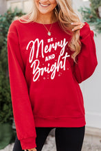 Load image into Gallery viewer, Red Be Merry And Bright Christmas Graphic Sweatshirt
