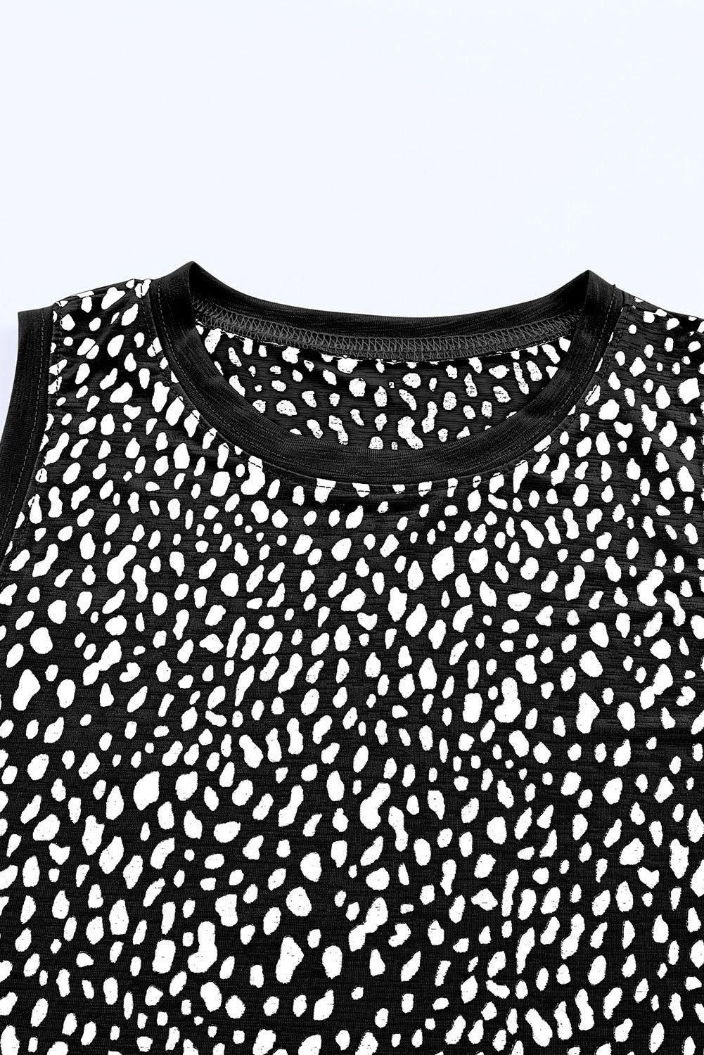 Leopard Print Round Neck Tank Top