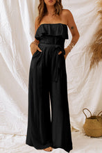 Load image into Gallery viewer, Ruffled Bandeau Wide Leg Jumpsuit
