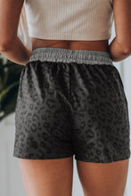 Load image into Gallery viewer, Leopard Print Drawstring Waist Shorts
