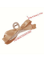 Load image into Gallery viewer, Light French Beige Bow Decor Large Hair Claw Clip
