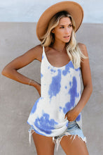 Load image into Gallery viewer, Sky Blue Tie Dye Print Knit Tank Top
