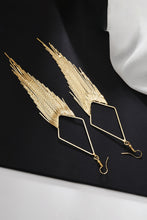 Load image into Gallery viewer, Gold Tassel Long Chain Dangle Earrings
