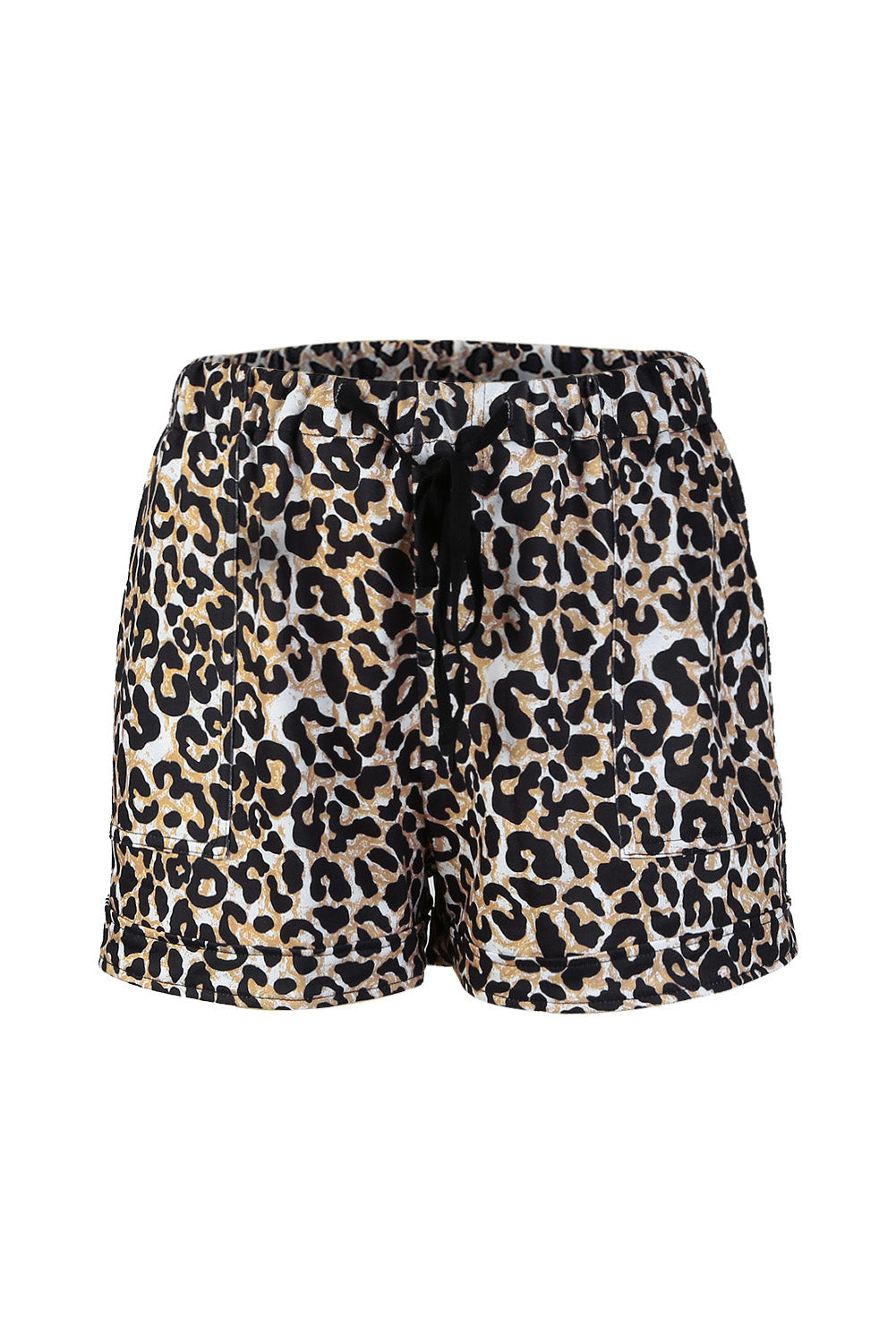 Floral Print Drawstring Elastic Waist Pocketed Shorts