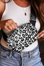 Load image into Gallery viewer, Leopard Print Buckle Canvas Chest Bag 20*5*14cm
