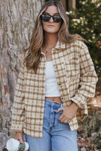 Load image into Gallery viewer, Vintage Plaid Big Chest Pocket Shacket
