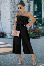 Load image into Gallery viewer, Ruffled Strapless Wide Leg Jumpsuit
