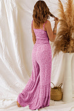 Load image into Gallery viewer, Phalaenopsis Thin Straps Smocked Bodice Wide Leg Floral Jumpsuit

