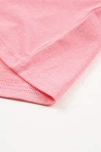 Load image into Gallery viewer, Pink Stripe Color Block Bubble Sleeve Top
