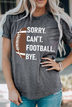 Load image into Gallery viewer, Gray American Football Graphic Casual T Shirt
