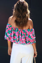 Load image into Gallery viewer, Floral Off-Shoulder Tiered Ruffle Blouse
