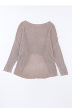 Load image into Gallery viewer, Gray Slouchy Dolman Sleeve High Low Sweater
