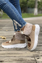 Load image into Gallery viewer, Chestnut Plush Suede Patched Lace Up Ankle Boots
