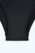 Load image into Gallery viewer, Black Rose Leopard Mesh Trim 2pcs Bikini Swimsuit
