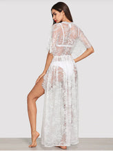 Load image into Gallery viewer, Lace Beach Coat Blouse Maxi Dress
