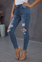 Load image into Gallery viewer, Hollow Out Vintage Skinny Ripped Jeans
