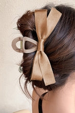 Load image into Gallery viewer, Light French Beige Bow Decor Large Hair Claw Clip
