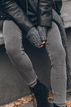Load image into Gallery viewer, Dark Grey Vintage Wash Ribbed Leggings

