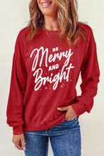 Load image into Gallery viewer, Red Be Merry And Bright Christmas Graphic Sweatshirt
