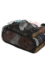 Load image into Gallery viewer, Black Multi-pocket Large Mesh Tote Bag
