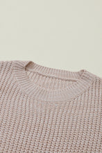 Load image into Gallery viewer, Parchment Cable Knit Sleeve Drop Shoulder Sweater
