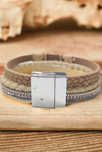 Load image into Gallery viewer, Apricot Infinity Rhinestone Magnetic Buckle Bracelet
