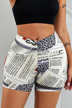Load image into Gallery viewer, Yellow Printed High Waist Lift Up Yoga Shorts
