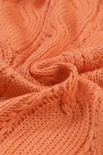 Load image into Gallery viewer, Ribbed Trim Eyelet Cable Knit Cardigan
