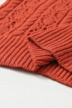 Load image into Gallery viewer, Orange Exquisite Knitted Drop Shoulder Puff Sleeve Sweater
