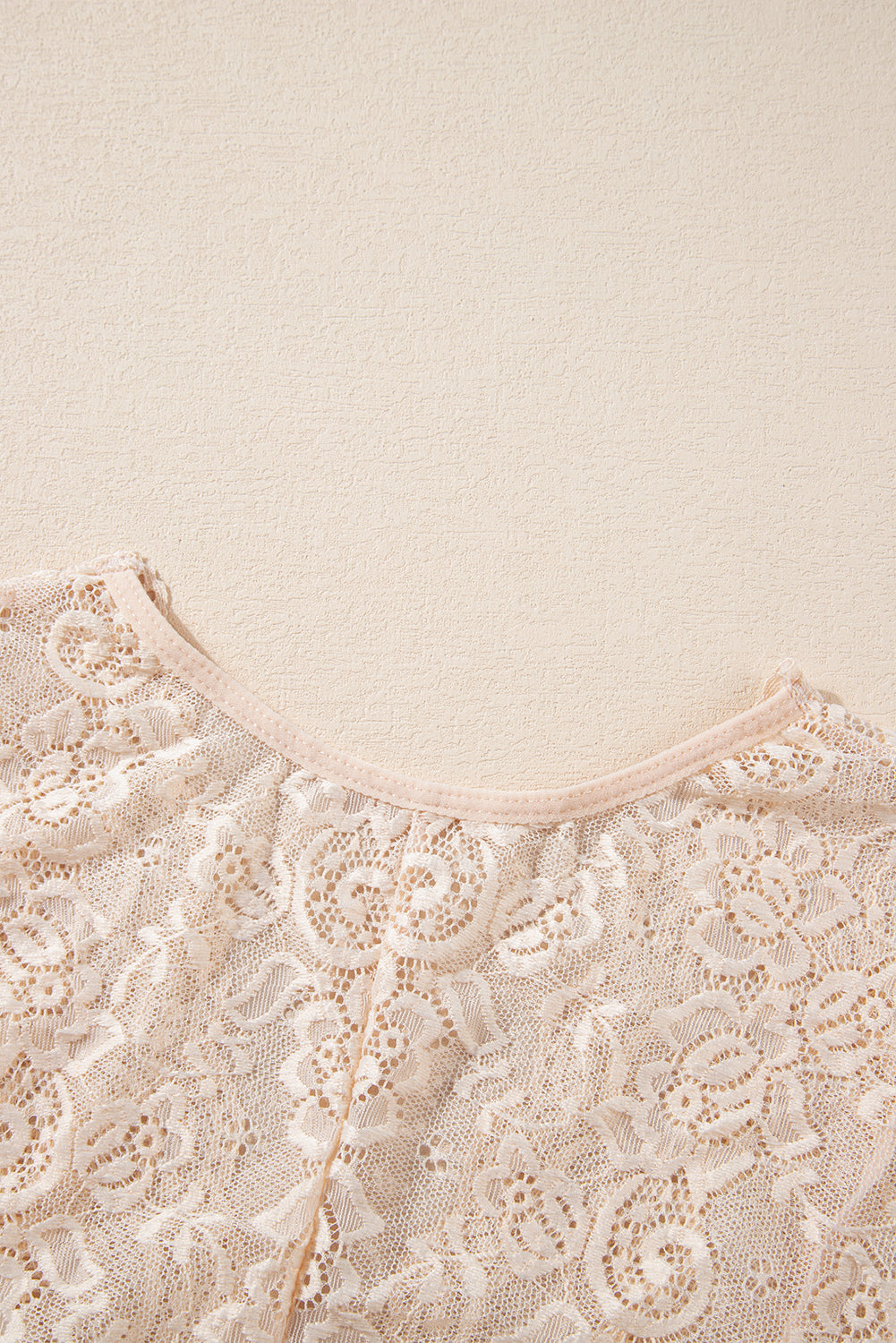 Apricot Deep V Neck Lace Sleeveless Crop Top