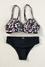 Load image into Gallery viewer, Twisted Bust Leopard Bikini Set
