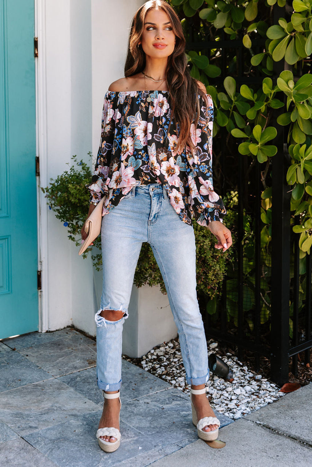 Floral Off The Shoulder Blouse