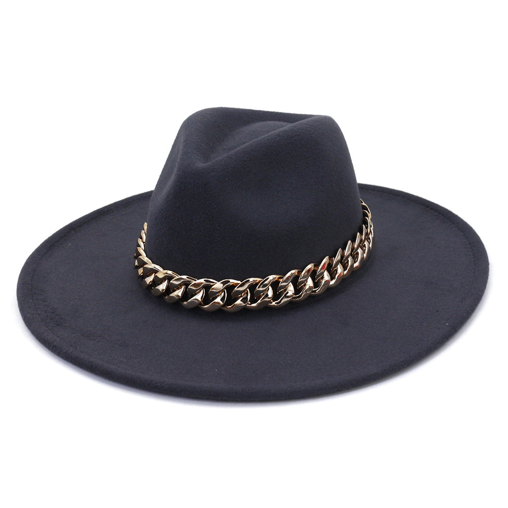 Jacqueline Fedora Leather Hat