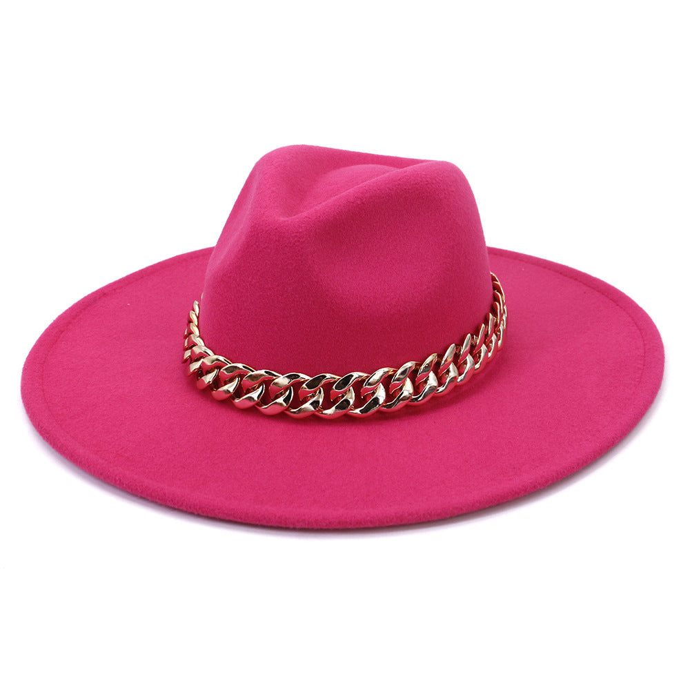 Jacqueline Fedora Leather Hat