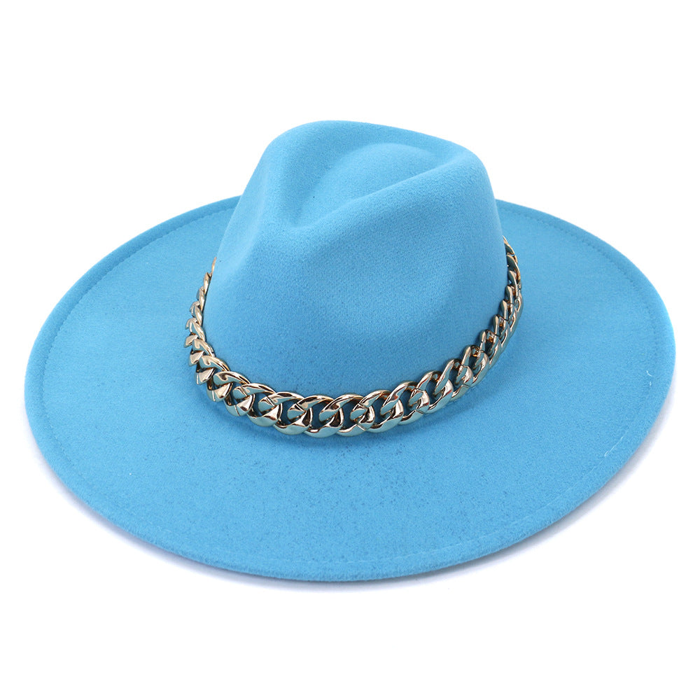 Jacqueline Fedora Leather Hat