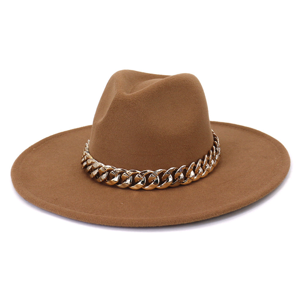 Jacqueline Fedora Leather Hat