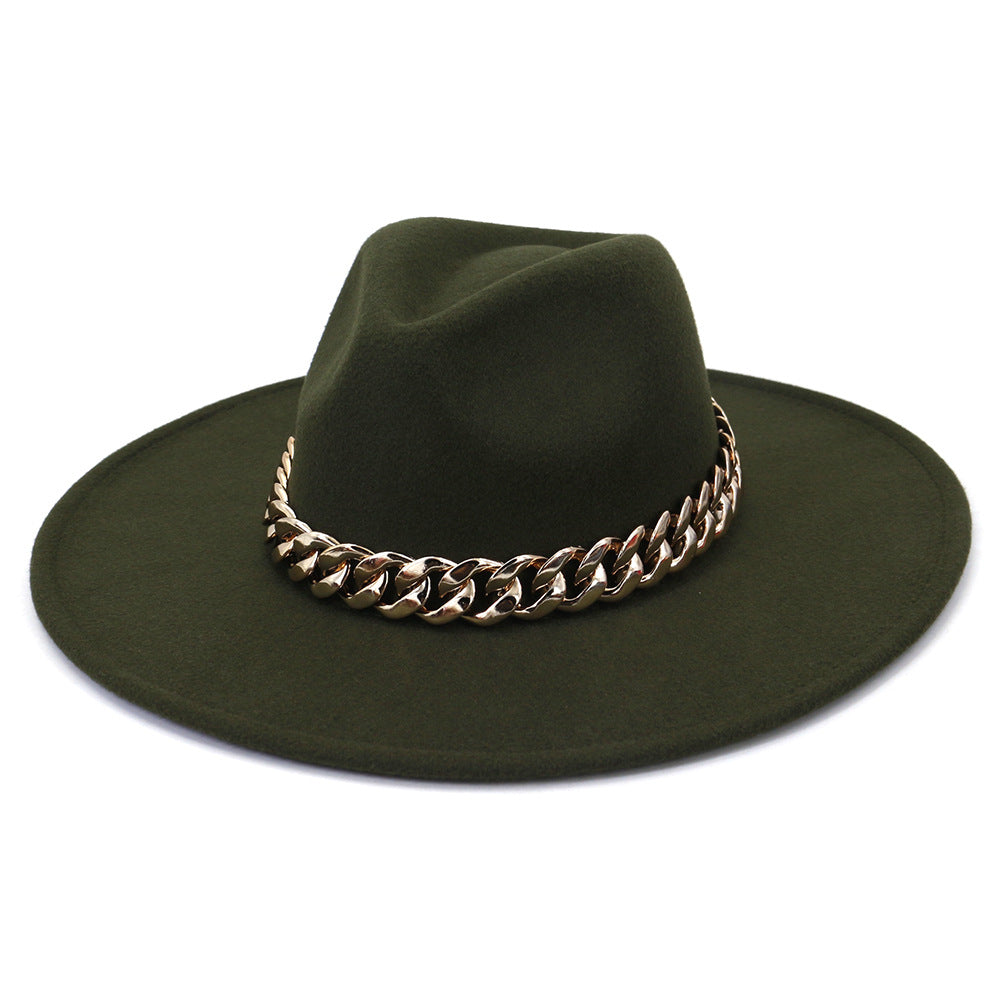 Jacqueline Fedora Leather Hat