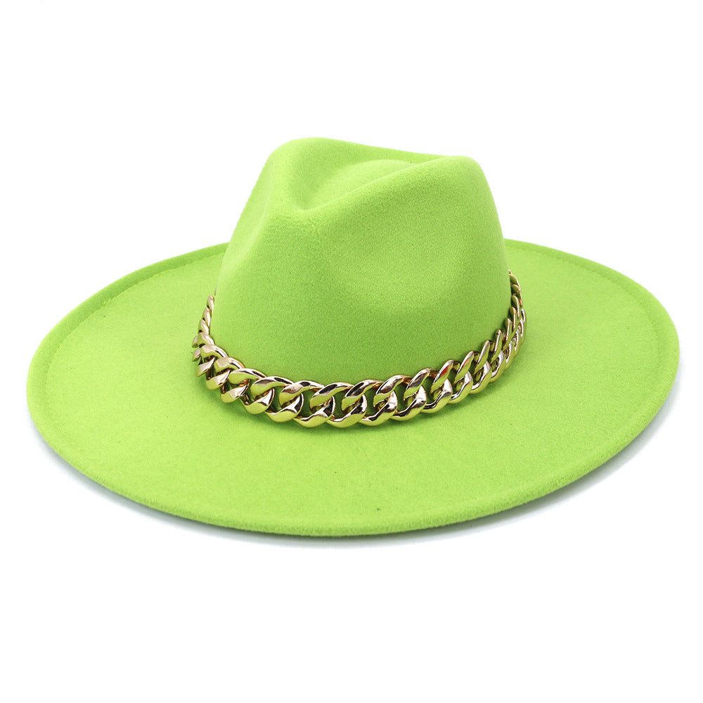 Jacqueline Fedora Leather Hat