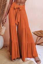 Load image into Gallery viewer, Smocked Waist Tiered Wide Leg Pants
