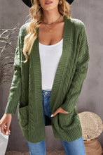 Load image into Gallery viewer, Army Knit Texture Long Cardigan

