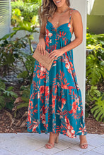 Load image into Gallery viewer, Strappy Open Back Floral Maxi Dress
