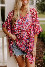 Load image into Gallery viewer, Abstract Floral Print Oversize Tunic Top
