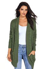 Load image into Gallery viewer, Army Knit Texture Long Cardigan
