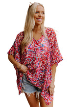 Load image into Gallery viewer, Abstract Floral Print Oversize Tunic Top

